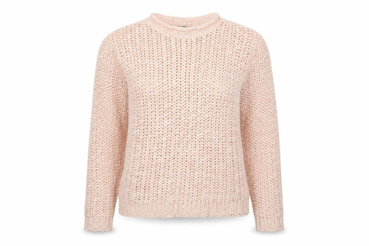 Dorothy Perkins Womens Beige Round Neck Acrylic Pullover Jumper Size 16