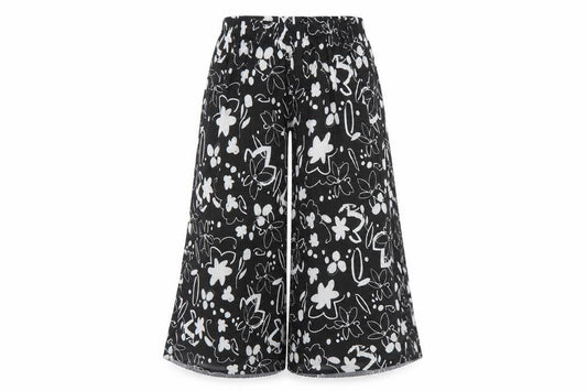 ASOS Womens Black Geometric Polyester Trousers Size 10 L22 in Regular