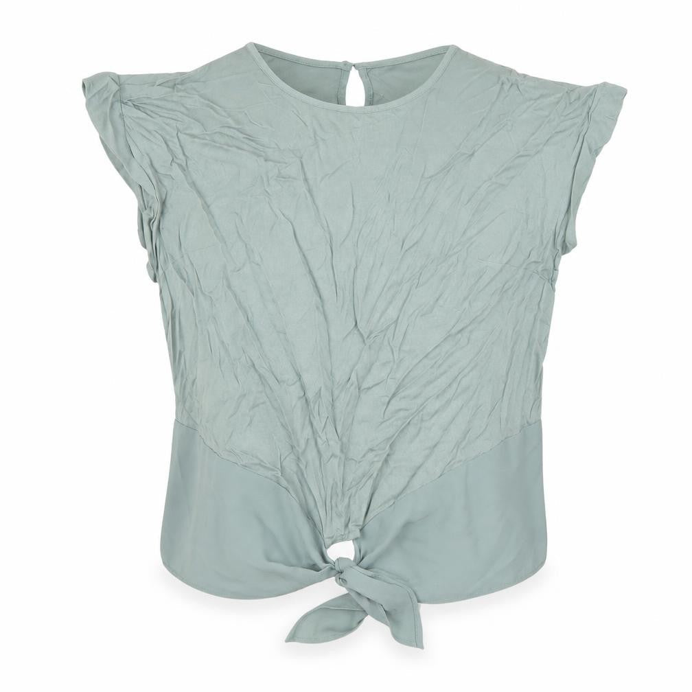Oasis Womens Green Viscose Basic T-Shirt Size 12 Round Neck