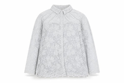 Per Una Womens Grey Polyamide Basic Button-Up Size 18 Collared