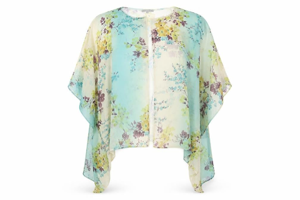 River Island Womens Multicoloured Geometric Polyester Kimono T-Shirt Size 12 V-Neck