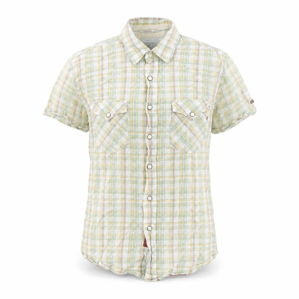 Replay Womens Multicoloured Plaid Cotton Basic Button-Up Size S Collared