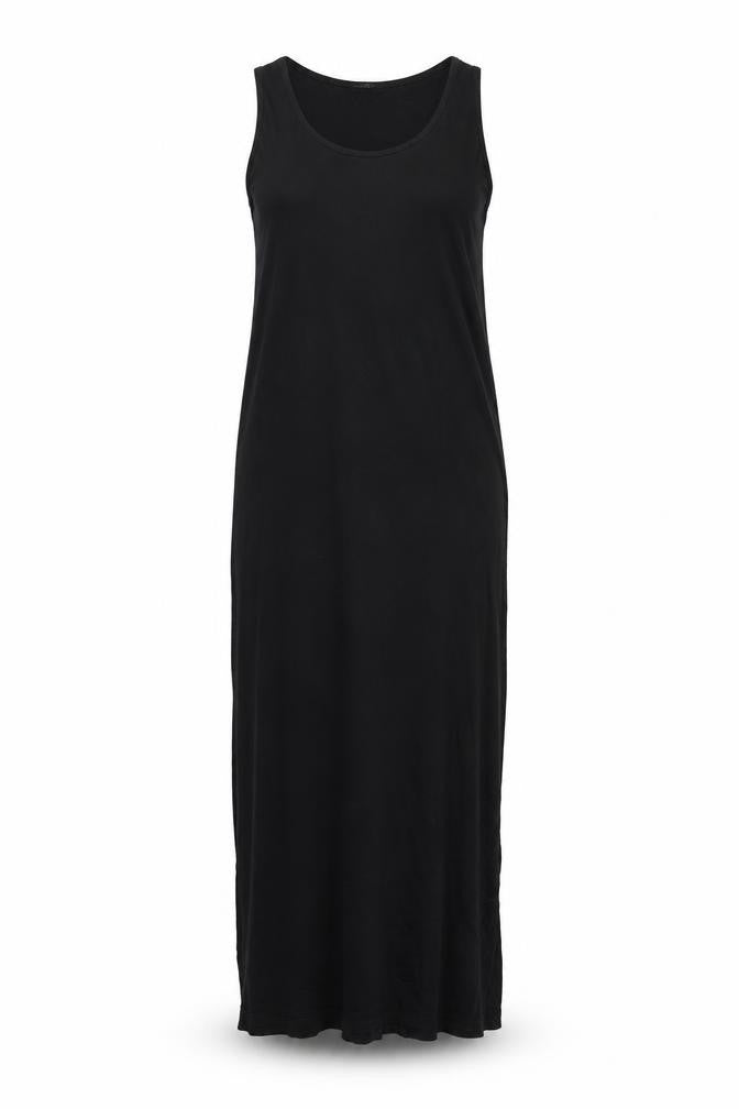 Select Womens Black Viscose T-Shirt Dress Size 14 Round Neck Pullover