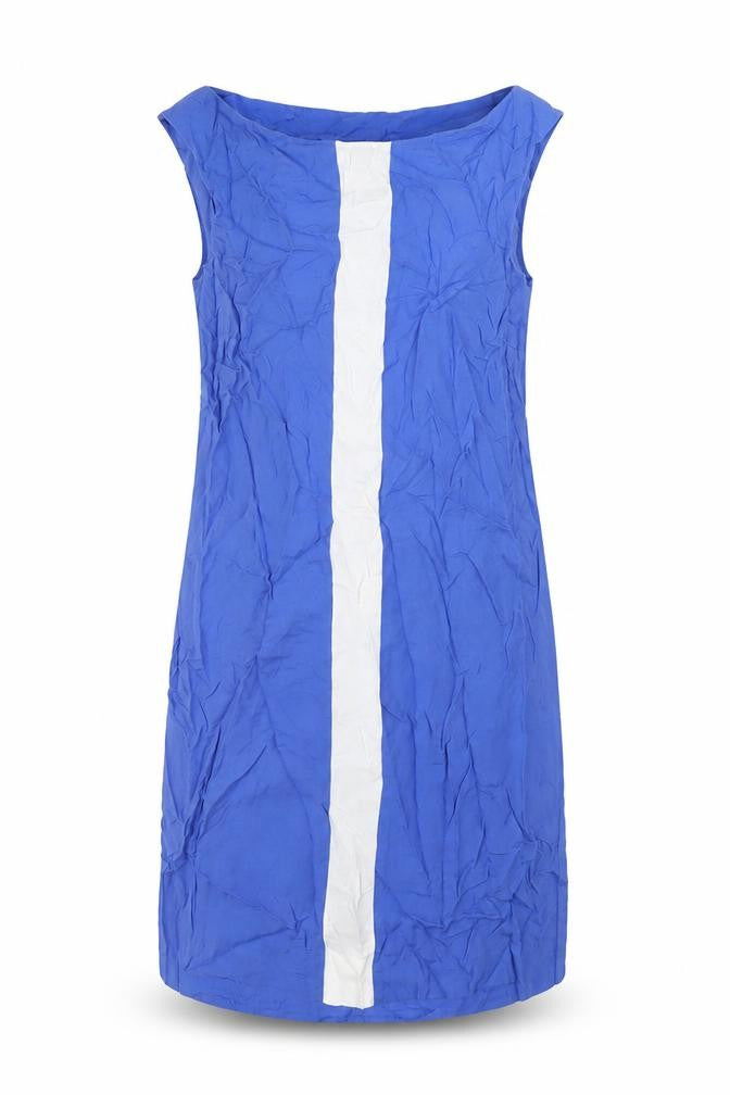 Mango Womens Blue Viscose Tank Dress Size S Round Neck Pullover