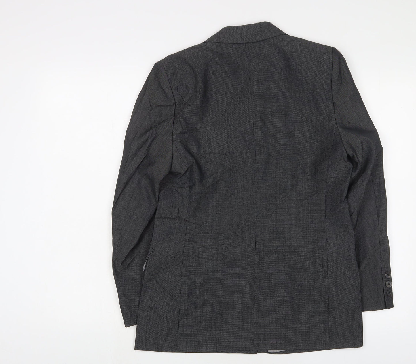 St Michael Womens Grey Jacket Blazer Size 8 Button