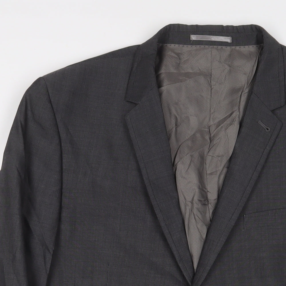 NEXT Mens Grey Wool Jacket Suit Jacket Size 44 Regular