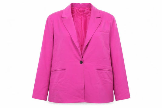 PRETTYLITTLETHING Womens Pink Jacket Blazer Size 8 Button