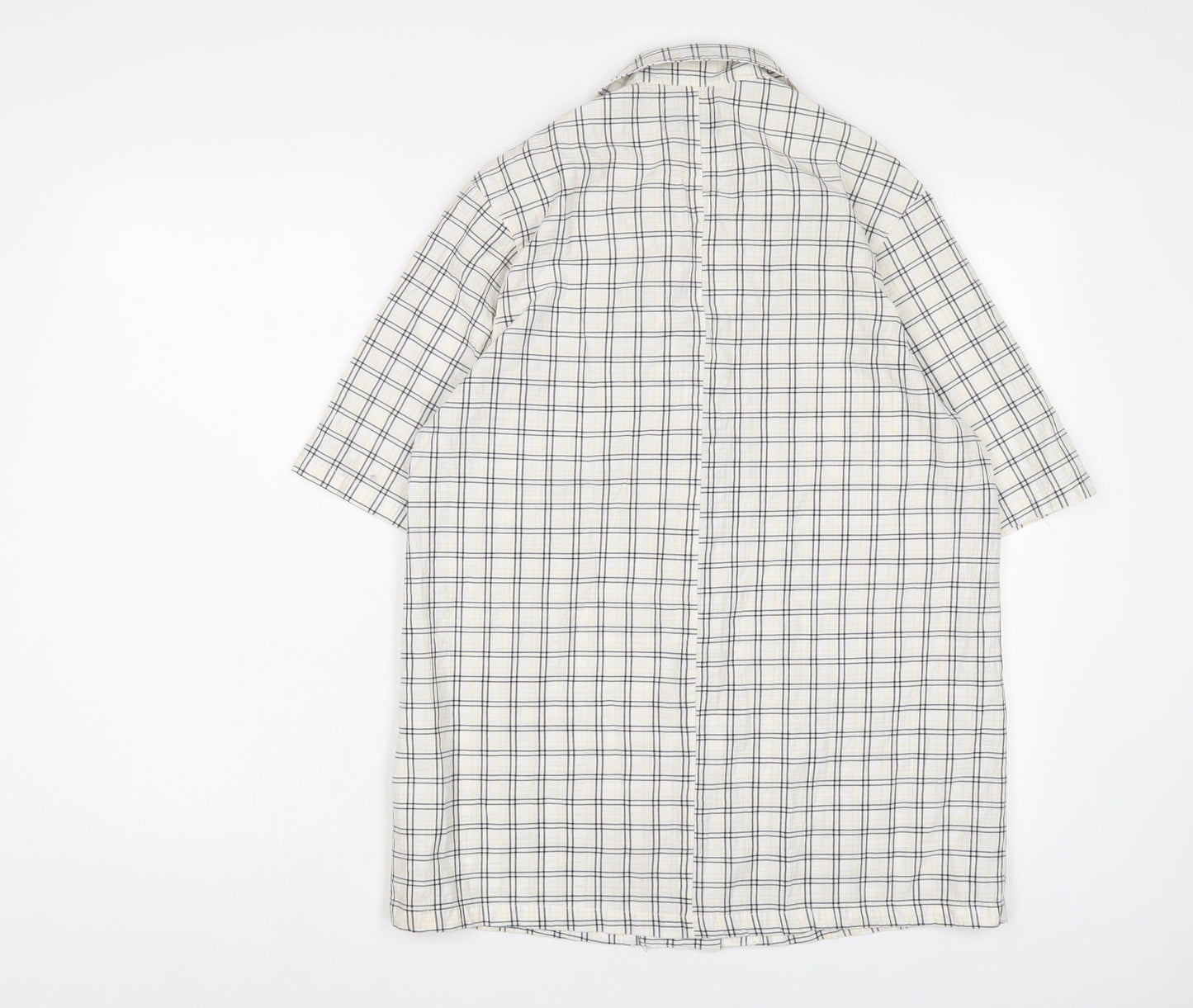 ASOS' Womens Multicoloured Plaid Cotton Basic Button-Up Size 8 Collared - Oversized