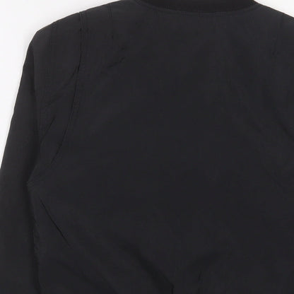 H&M Womens Black Bomber Jacket Jacket Size 6 Zip