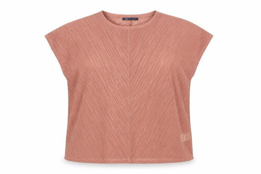 Marks and Spencer Womens Pink Polyester Basic Blouse Size 14 Round Neck
