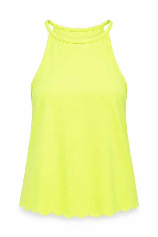 New Look Womens Yellow Polyester Camisole Blouse Size 12 Round Neck