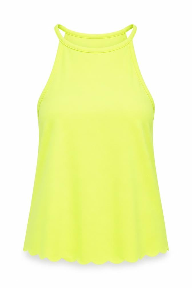 New Look Womens Yellow Polyester Camisole Blouse Size 12 Round Neck