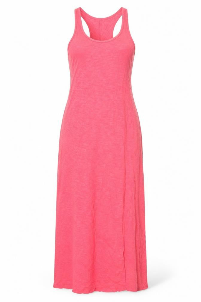 Express Womens Pink Cotton Maxi Size M Scoop Neck Pullover - Slit