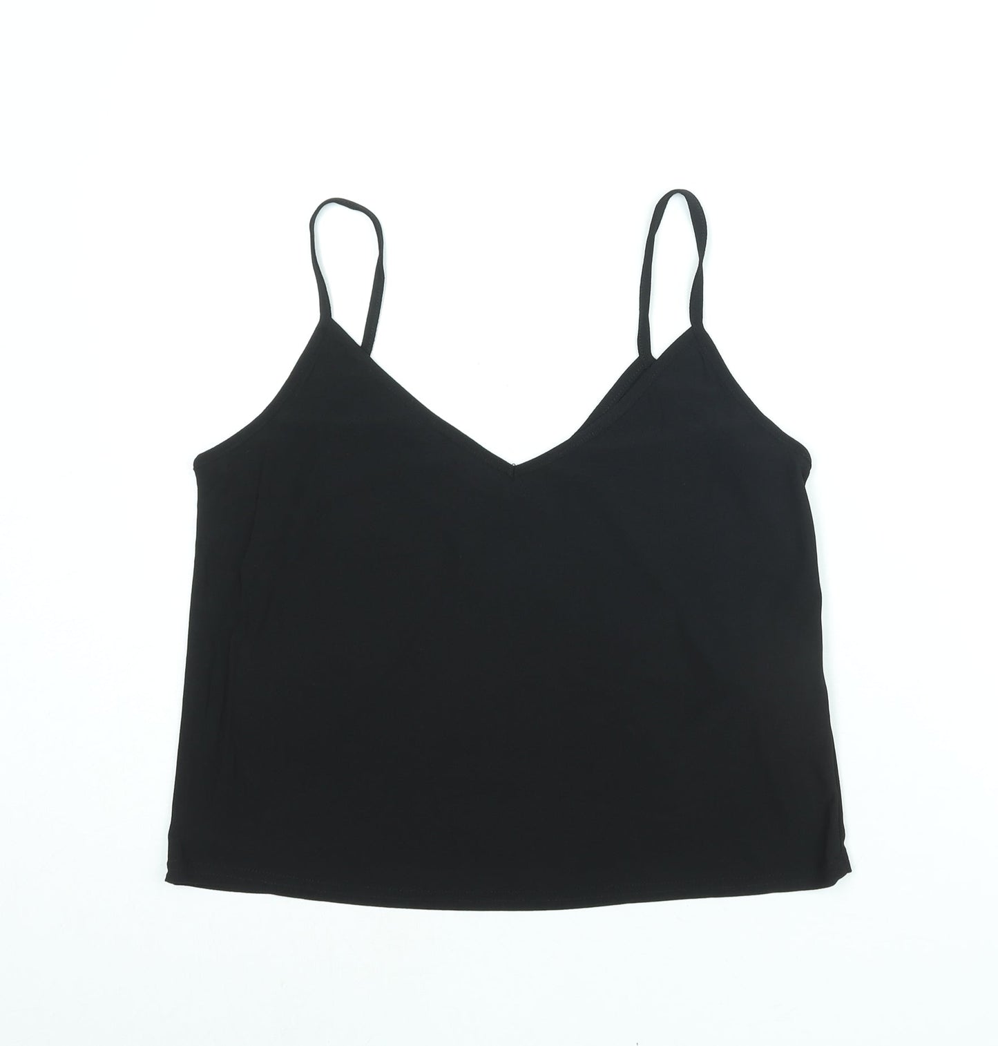 New Look Womens Black Polyester Camisole Blouse Size 14 V-Neck