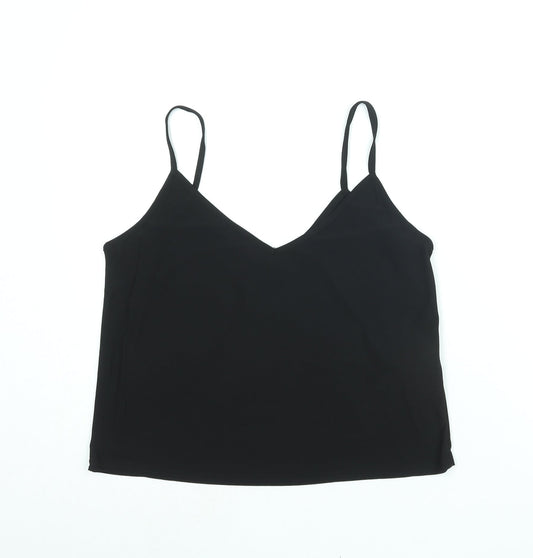 New Look Womens Black Polyester Camisole Blouse Size 14 V-Neck