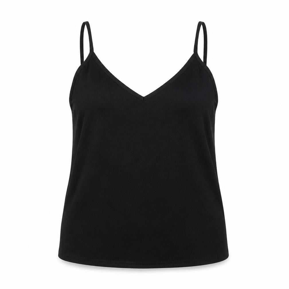 New Look Womens Black Polyester Camisole Blouse Size 14 V-Neck