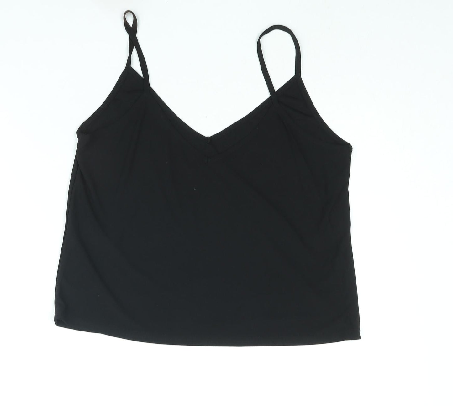 New Look Womens Black Polyester Camisole Blouse Size 14 V-Neck