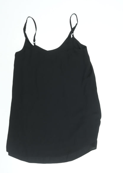 Additional front view of Miss Selfridge women’s black polyester mini, size UK 8, scoop neck pullover
