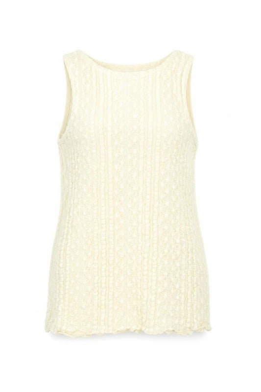 River Island Womens Ivory Polyamide Camisole Blouse Size 14 Scoop Neck