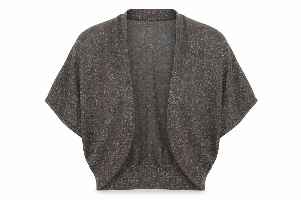 Principles Womens Brown V-Neck Viscose Shrug Jumper Size S