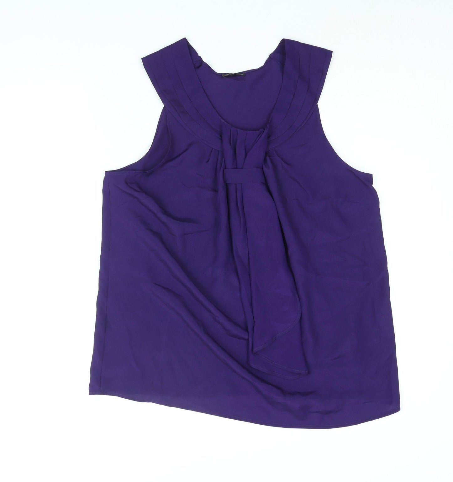 Marks and Spencer Womens Purple Polyester Camisole Blouse Size 14 Round Neck - Waterfall