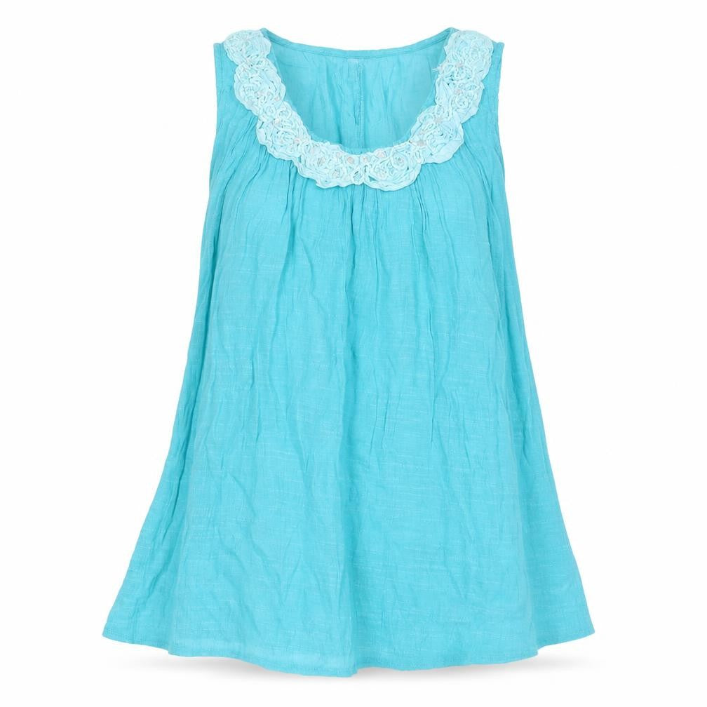 Cellbes Womens Blue Polyester Mini Size 14 Scoop Neck Pullover - Size 14-16 Rhinestone Neckline