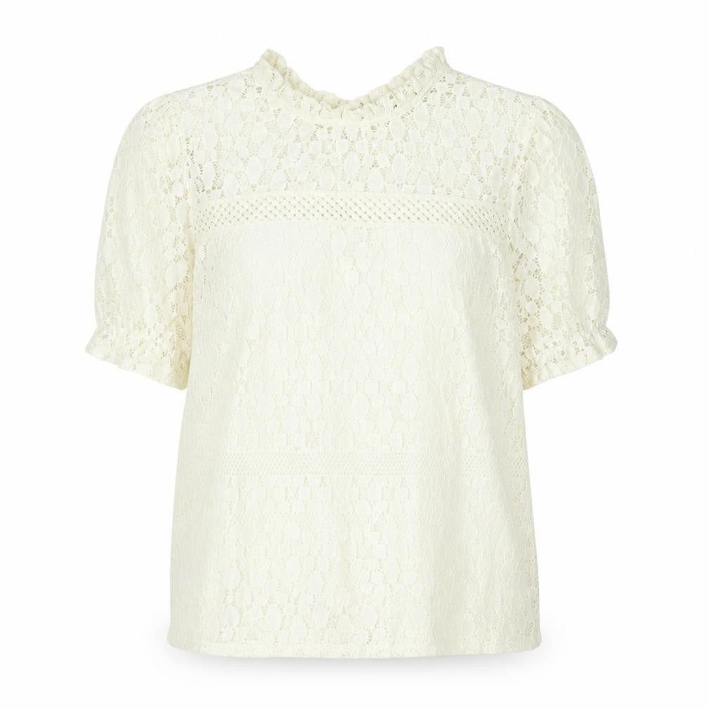 Faith & Joy Womens Ivory Polyester Basic Blouse Size XL Mock Neck