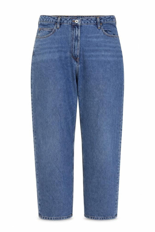 COLLUSION Womens Blue Cotton Mom Jeans Size 34 in L34 in Regular Zip