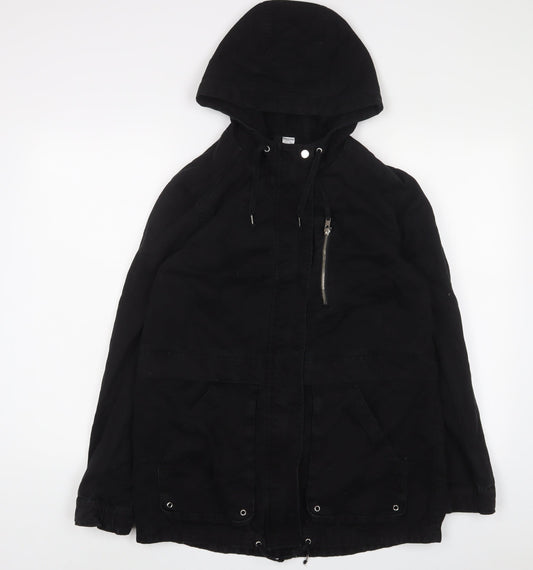 H&M Womens Black Jacket Size 8 Zip