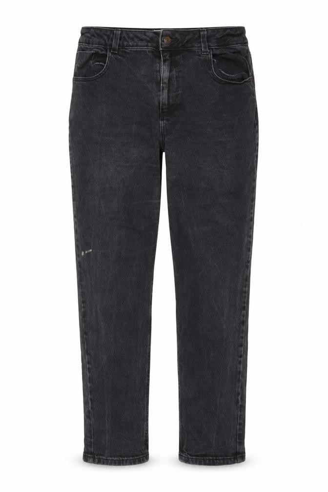 New Look Womens Grey Cotton Straight Jeans Size 16 L27 in Slim Zip