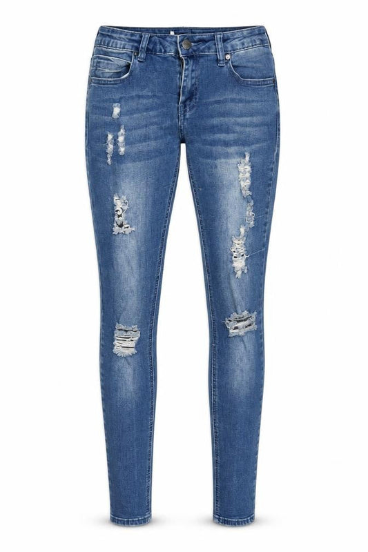 Rock and Rev Womens Blue Cotton Skinny Jeans Size 26 in L29 in Regular Zip