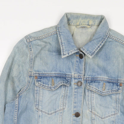 Topshop Womens Blue Jacket Size 14 Button