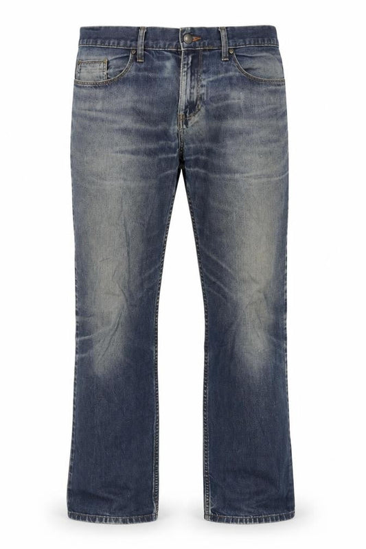 Autograph Mens Blue Cotton Straight Jeans Size 34 in L33 in Regular Zip - Long Leg