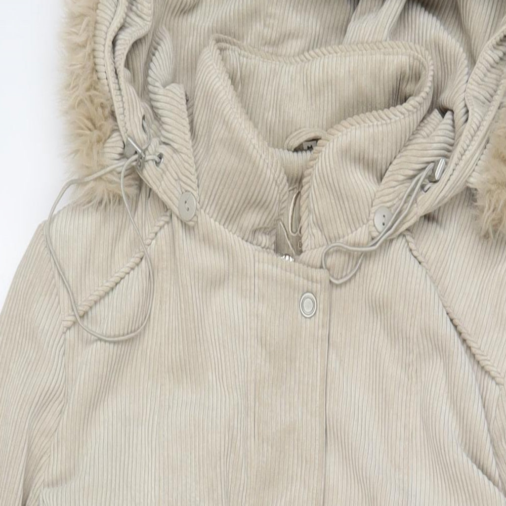 Klass Womens Beige Jacket Size M Zip