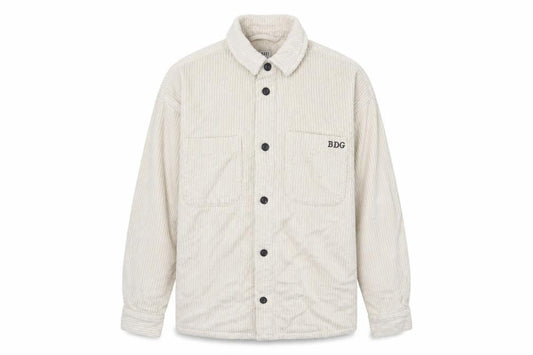 BDG Mens Ivory Cotton Button-Up Size S Collared Button