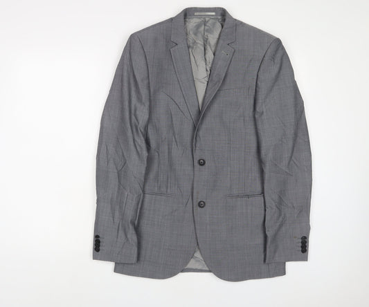 NEXT Mens Grey Wool Jacket Suit Jacket Size 36 Regular