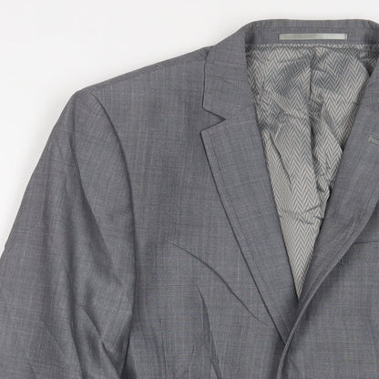 Next Mens Grey Wool Jacket Suit Jacket Size 36 Regular