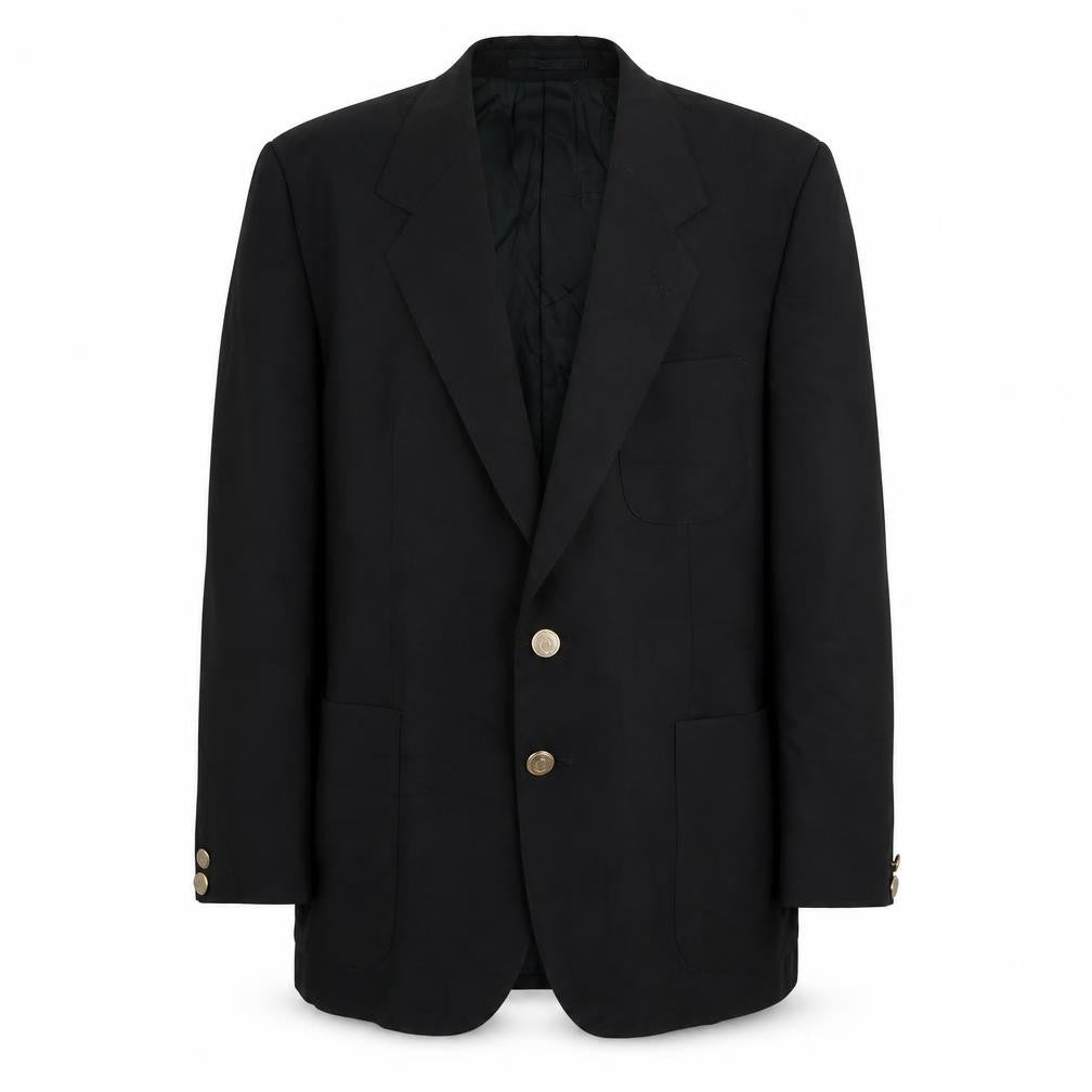 VARTEKS Mens Black Wool Jacket Suit Jacket Size 40 Regular