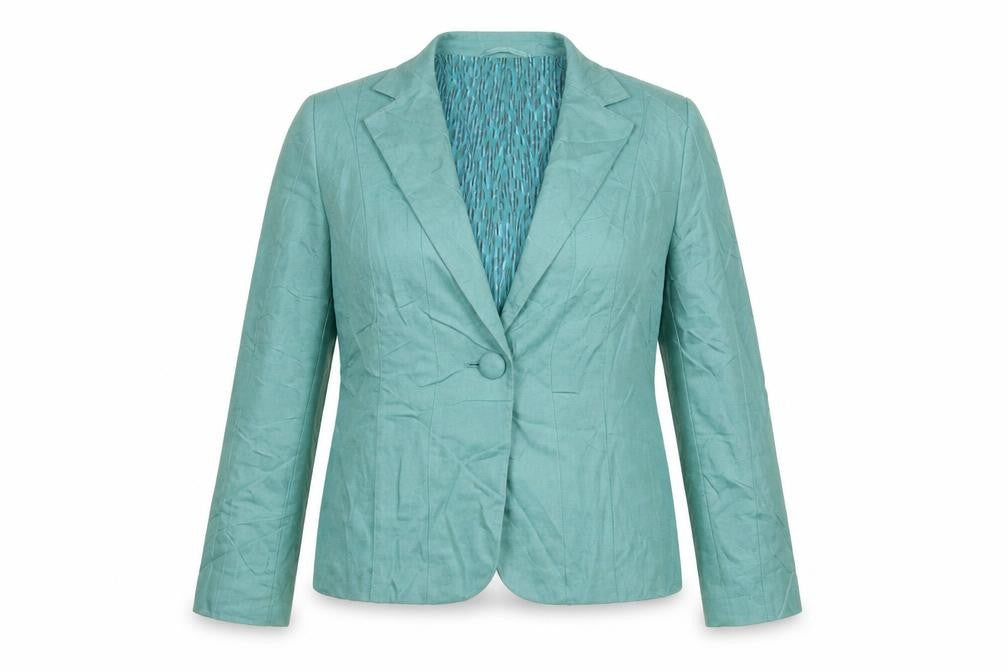 Per Una Womens Blue Jacket Blazer Size 16 Button