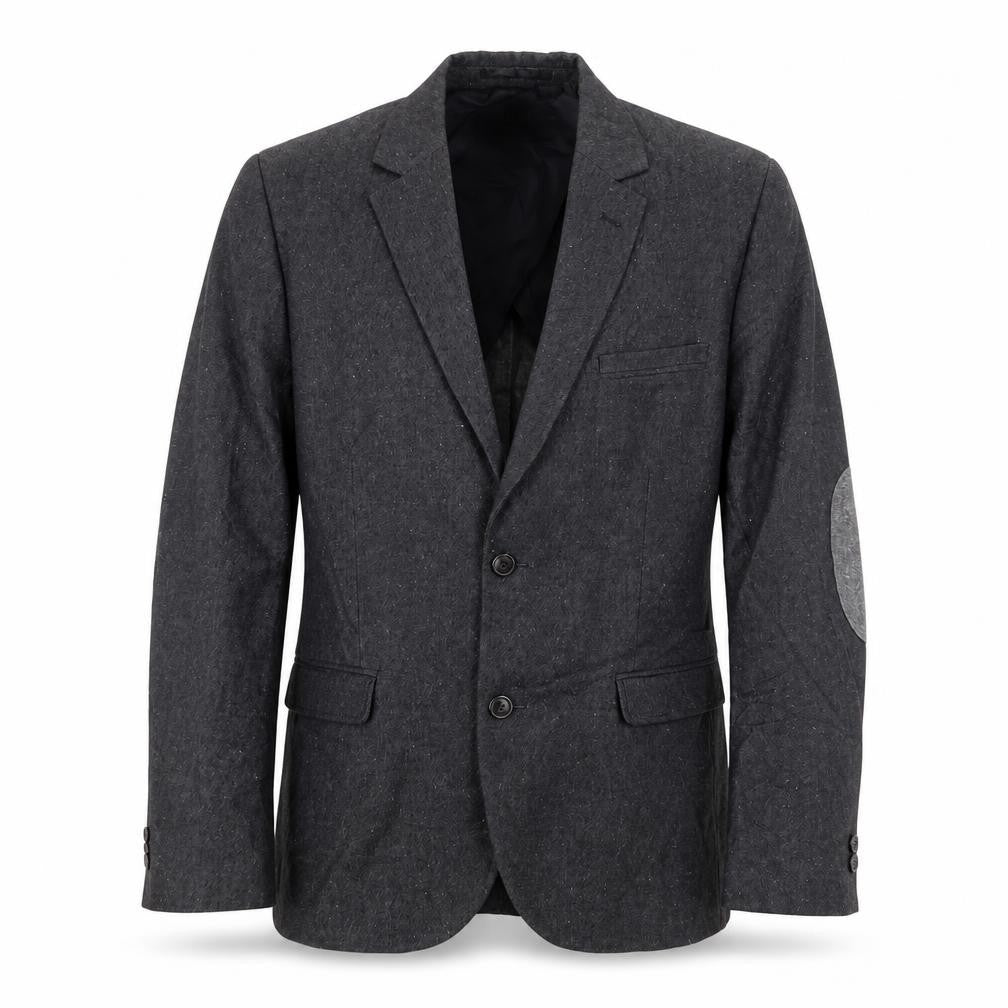 H&M Mens Grey Polyester Jacket Suit Jacket Size 40 Regular