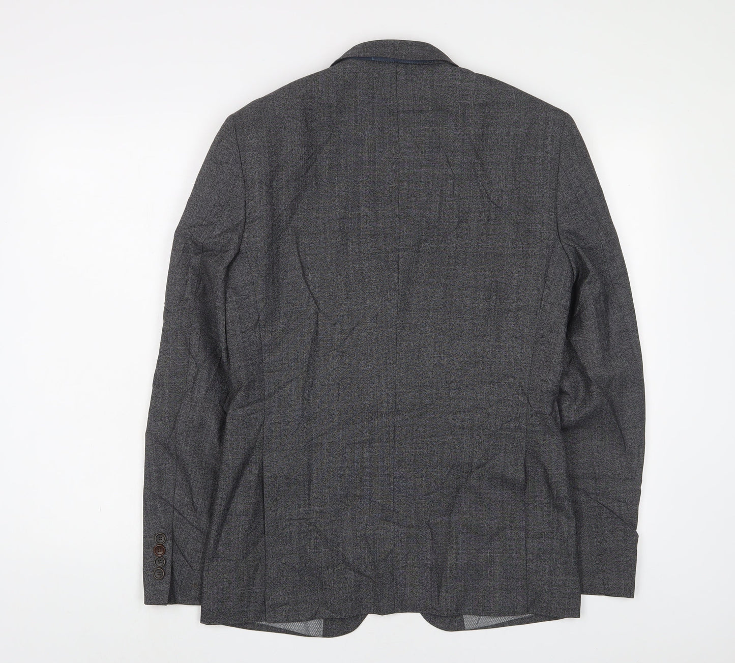 Burton Mens Grey Wool Jacket Suit Jacket Size 36 Regular