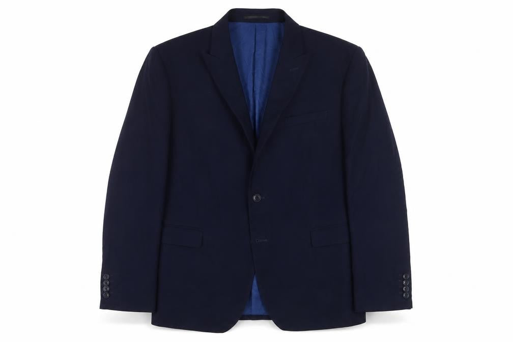 OneSixFive Mens Blue Polyester Jacket Suit Jacket Size 46 Regular
