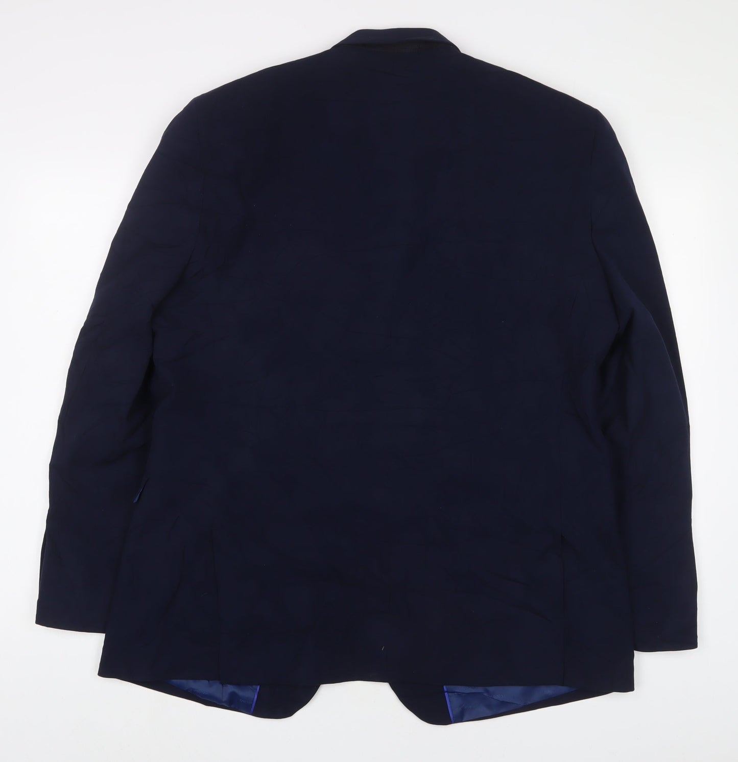 OneSixFive Mens Blue Polyester Jacket Suit Jacket Size 46 Regular