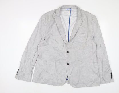 Next Mens Grey Viscose Jacket Suit Jacket Size 48 Regular