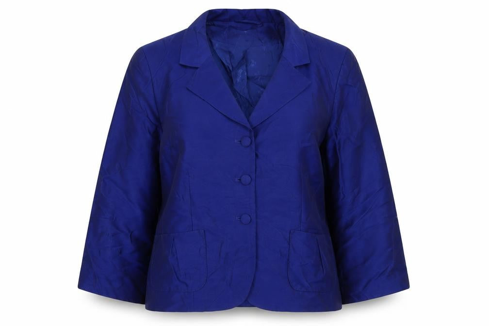 Cc Womens Purple Jacket Blazer Size 14 Button