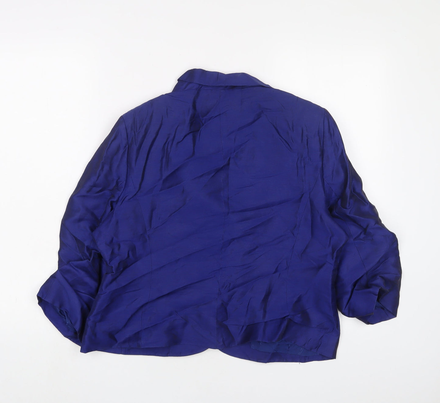 Cc Womens Purple Jacket Blazer Size 14 Button
