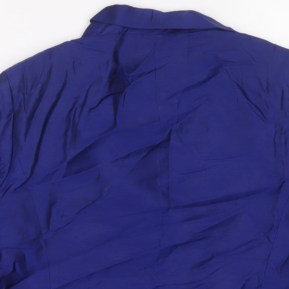 Cc Womens Purple Jacket Blazer Size 14 Button