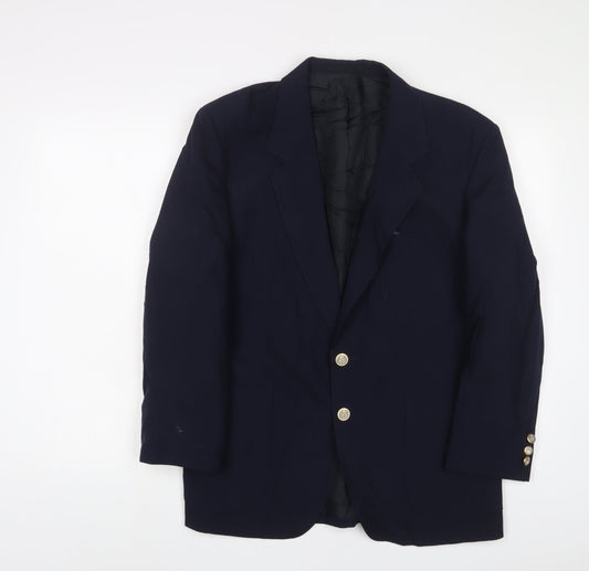 VARTEKS Mens Blue Wool Jacket Suit Jacket Size 40 Regular