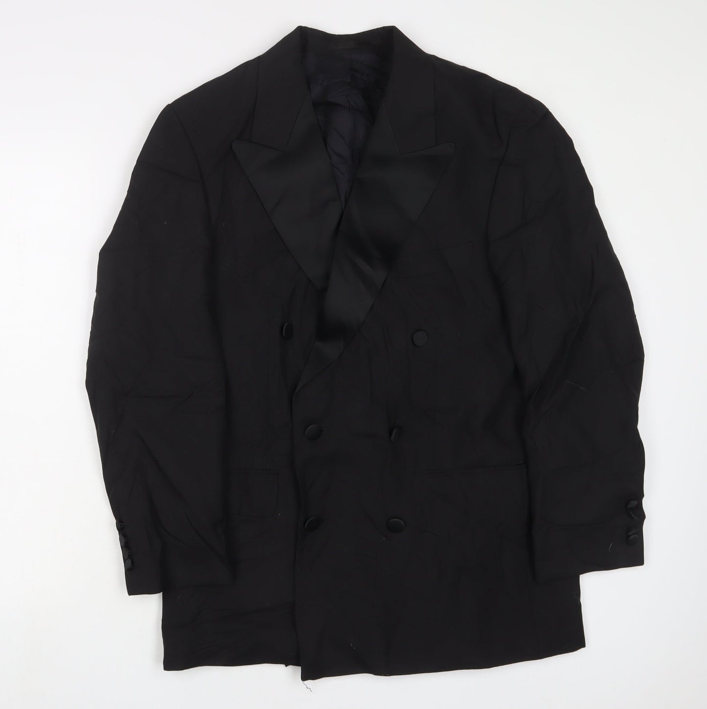 Mr Harry Mens Black Polyester Jacket Suit Jacket Size 38 Regular