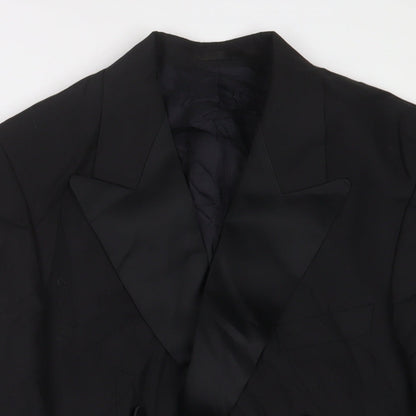 Mr Harry Mens Black Polyester Jacket Suit Jacket Size 38 Regular